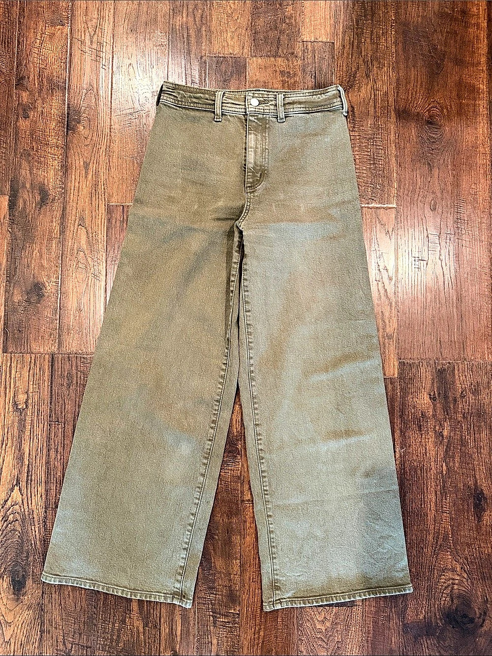 Universal Thread Wide Leg Jeans in Green Size 4